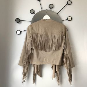 Suede fringe jacket